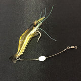 Fishing artificial Shrimp Soft Lure bait  with Glow Hook Swivels * 5pcs/lot 3.54inch / 9cm * 0.018lb / 6g