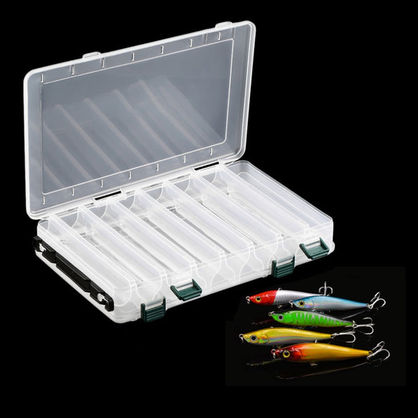 Fishing Double Sided Lure Bait / Hooks /Tackle Waterproof Storage Box Case 14 Compartments