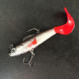 Fishing Lead Head Soft Lures Long Tail Pesca Sharp Hook  Fish Bait * 3.93 inch / 10cm * 0.028 lb / 9.3g 4pcs/lot