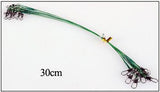 Fishing Line Steel Wire Leader With Swivel  5 Colors 5.90/9.05/11.81 inch (15CM, 23CM, 30cm) 20pcs/lot