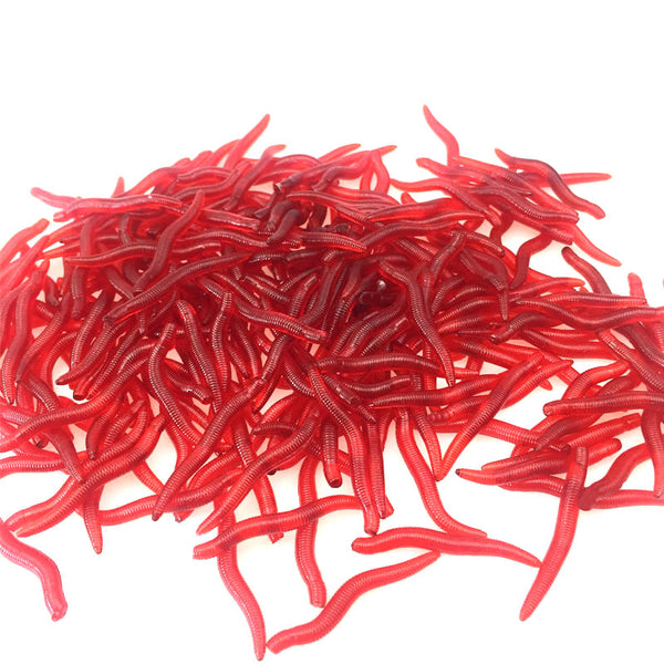Fishing artificiais Smell red worm soft bait carp fishing lure silicone bait  fishing tackle 50 pcs/lot