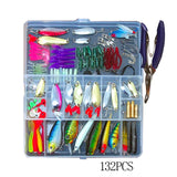Fishing artificial Lures Bait Kit - 73pcs/101pcs/132pcs -  Mixed