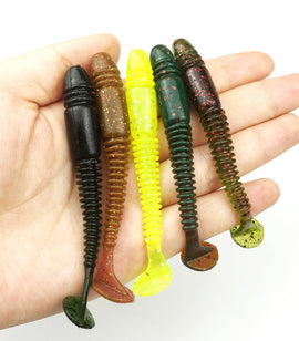 Fishing soft silicone artificiais lure bait Swimbait  5pcs * 3.26inch / 83mm *  0.013lb / 4.5g