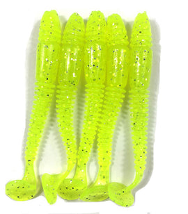 Fishing soft silicone artificiais lure bait Swimbait  5pcs * 3.26inch / 83mm *  0.013lb / 4.5g