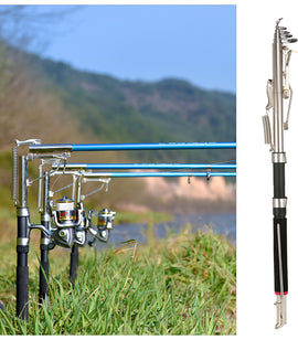 Fishing Automatic Telescopic folding rod 82.67/94.5/106.30inch * 2.1/2.4/2.7m