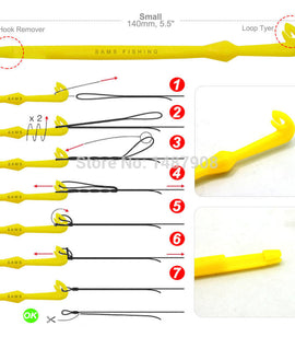 Fishing Easy Hook Loop Tyer & Disgorger Tool Tie Fast Nail Knot Tying