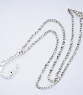 fish hook pendants necklace